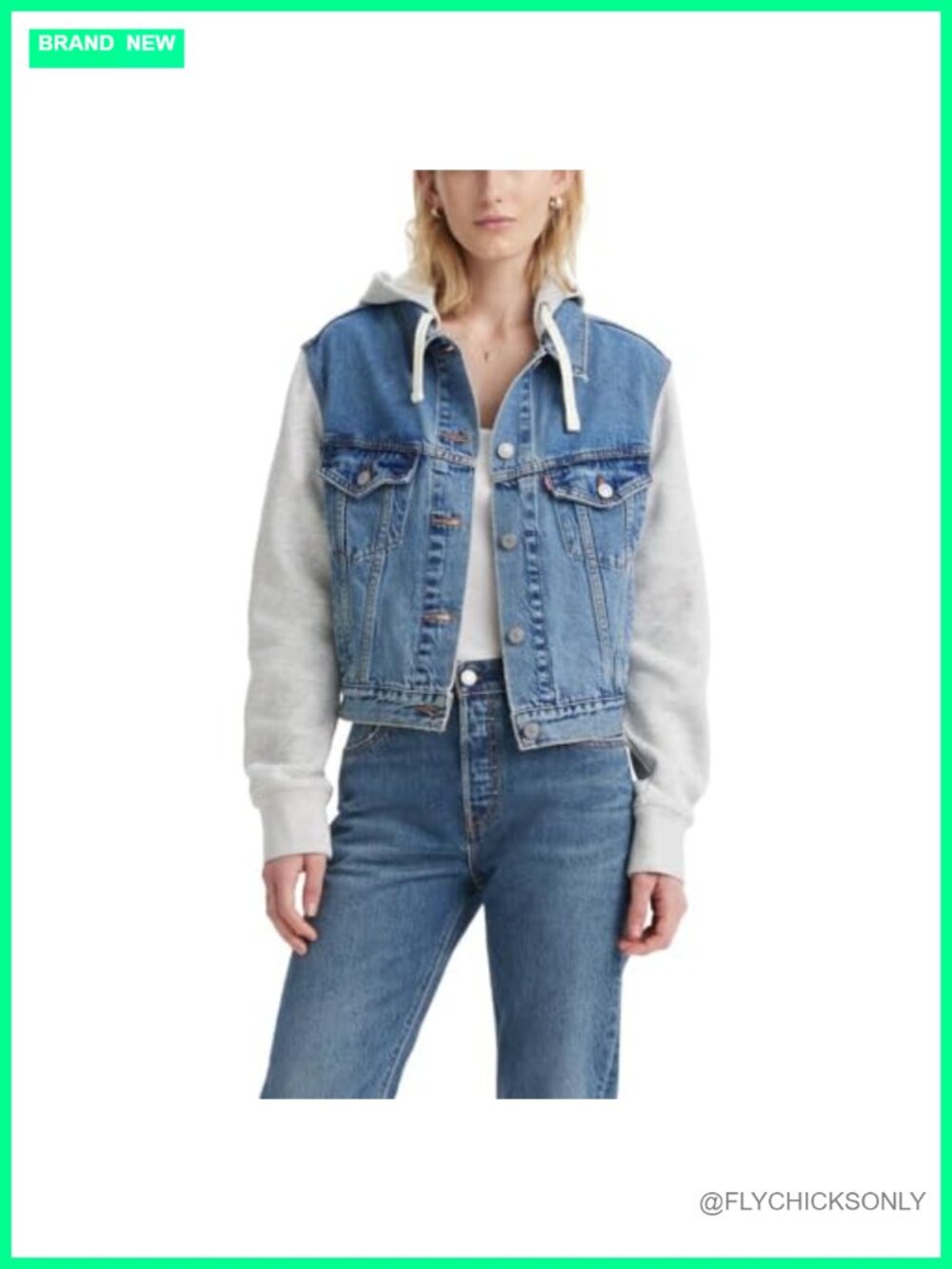 Levi's Hybrid Trucker Jacket Long Sleeve Anorak Button Casual